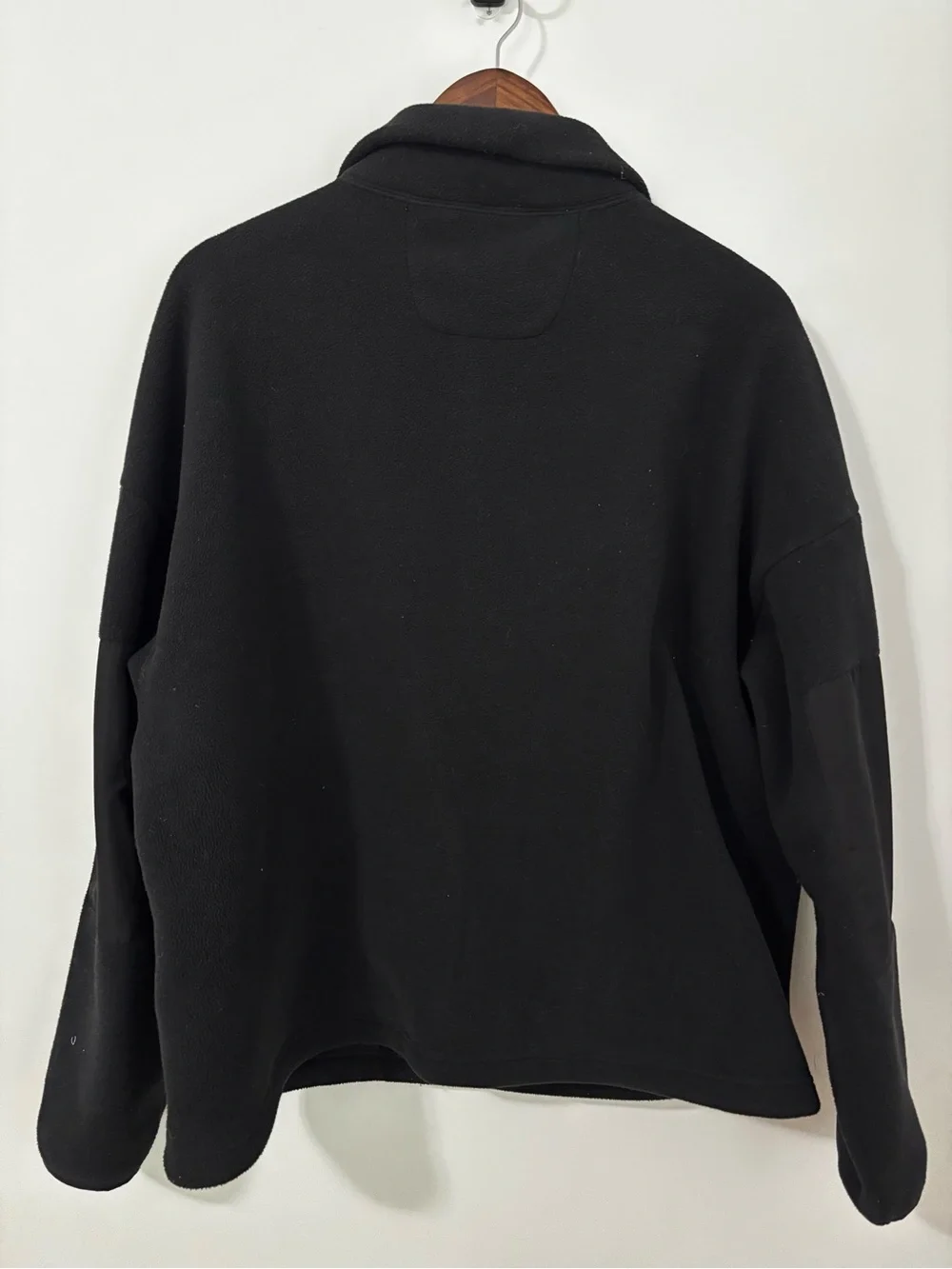Alo Yoga Black Fleece Half Zip Pullover Jacket Large Oversized Kangaroo Pocket